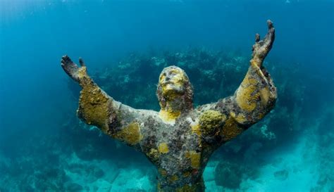 The Christ of the Abyss in Liguria, Italy