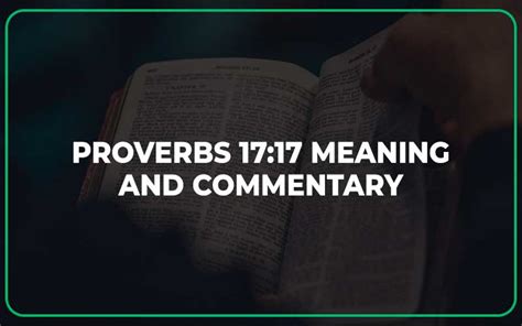 Proverbs 17:17 Meaning and Commentary - Scripture Savvy