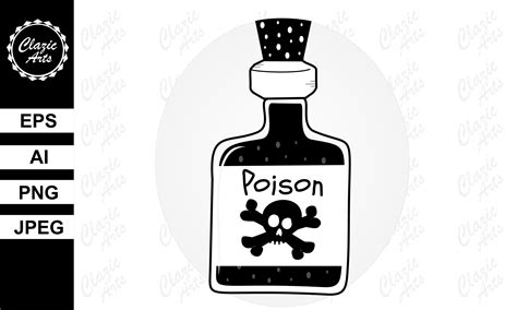 Poison Graphic (Black and White) Graphic by ClazicArts · Creative Fabrica