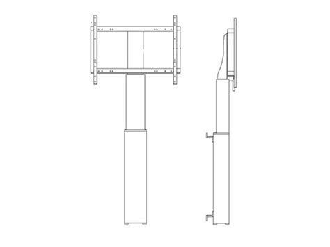 Boxlight Rainier LED-WALL Height Adjustable Wall Mount for Interactive Flat Panels | Touchboards