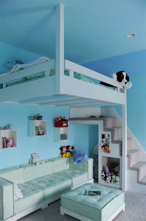 blue-hanging-loft-bed-for-kids