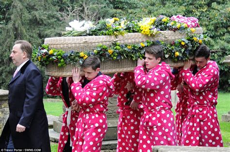 Hundreds turn out for Wiltshire teen's funeral dressed in his pink dressing gown | Daily Mail Online