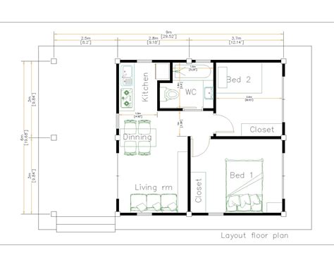 Best Small House Designs 9x6 Meter 30x20 Feet - SamHousePlans