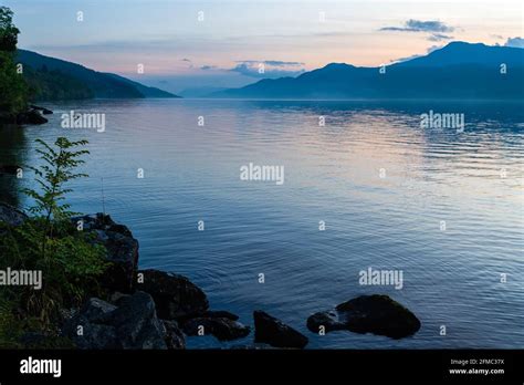 Loch Ness lake in Scotland, at sunset Stock Photo - Alamy