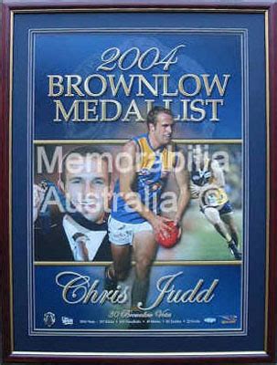 Chris Judd 2004 Brownlow Medallist Print :: West Coast Eagles :: AFL ...