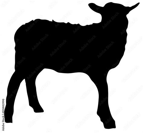 Vector Silhouette - Sheep Stock Vector | Adobe Stock