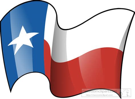 Texas State Clipart - texas-state-flag-waving-clipart - Classroom Clipart