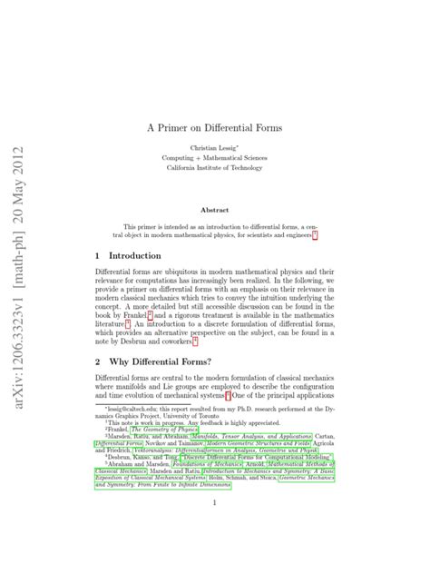 DIFFERENTIAL FORMS.pdf | Differential Form | Integral