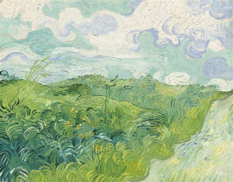 1024x768 resolution | grassfield and clouds painting, Vincent van Gogh ...