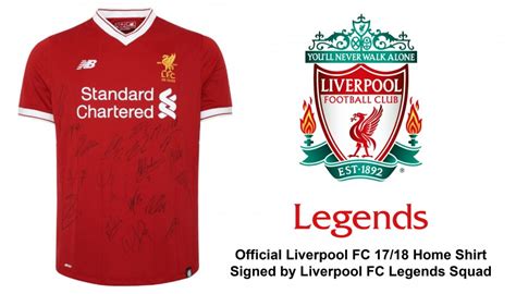 Liverpool FC Legends Home Shirt Signed by Legends - CharityStars