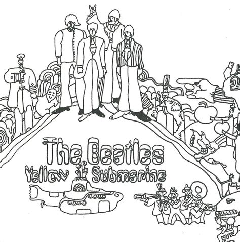 The Beatles Yellow Submarine Coloring Page : r/ColoringSheet