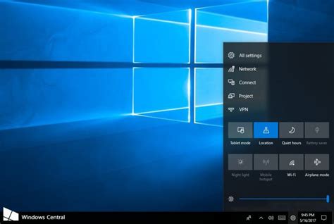 Windows 10 Insider Build 16199 Teases New Minimalist Control Center ...