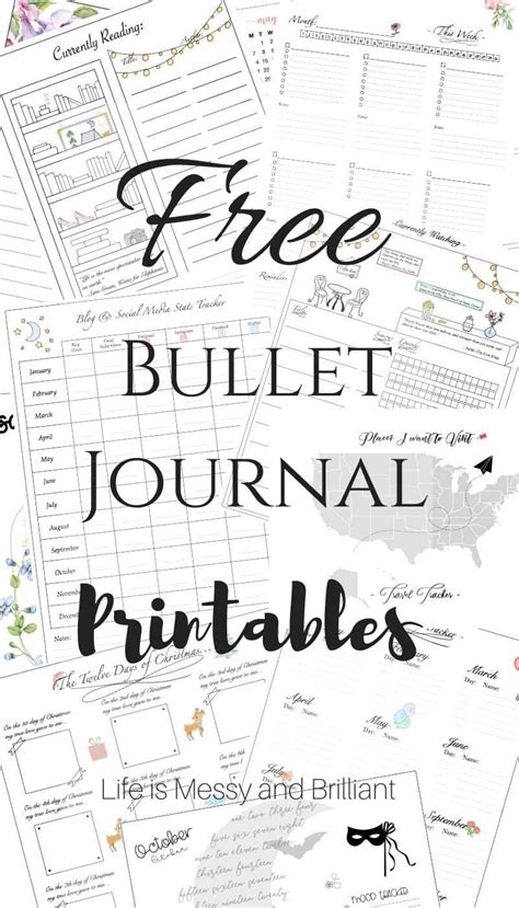 Free bullet journal printables – Artofit