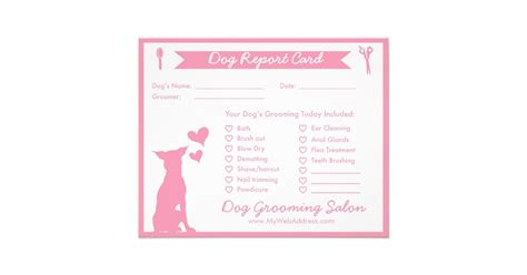 Your dog grooming clients will love these dog report cards! Use them to itemize all the services ...