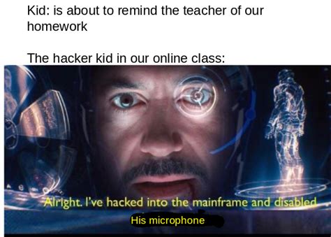 online classes with the hacker kid : r/memes