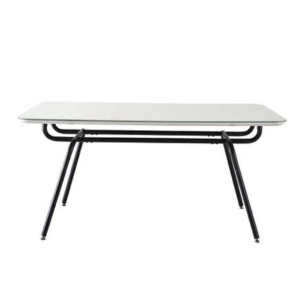 DINING TABLE GLASS GREY 160CM