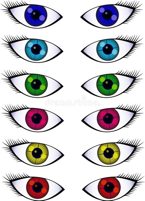 Several Pairs of Eyes stock illustration. Illustration of colorful - 34654947