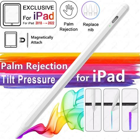 For Ipad Pencil 2 Stylus Pen Ipad Pro 11 12.9 2021 2022 10.2 7Th 8Th 9Th 10Th Gen Mini 5 6 Air 3 ...