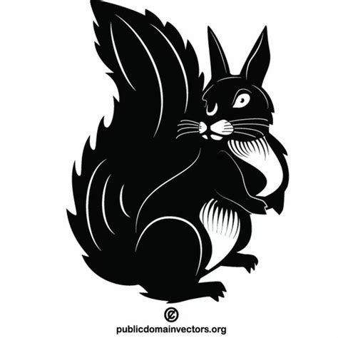 Squirrel silhouette stencil art | Creativevectors.org