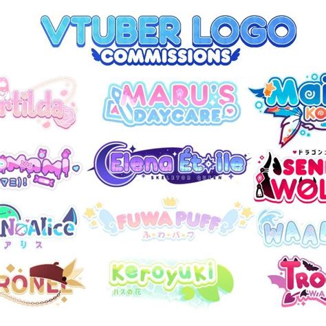 I will make you a vtuber logo Logo Design Services, Typography, Bullet Journal, Make It Yourself ...