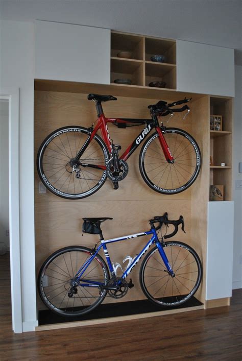 Excellent Wooden Platform Design For Home Bikes Storage Ideas Combined ...