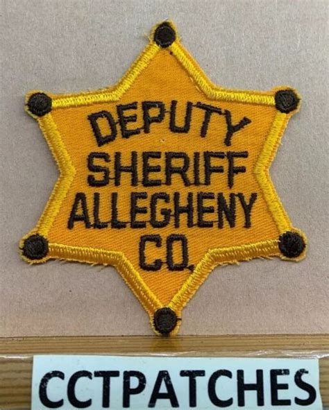 ALLEGHENY COUNTY, PENNSYLVANIA DEPUTY SHERIFF POLICE SHOULDER PATCH PA ...