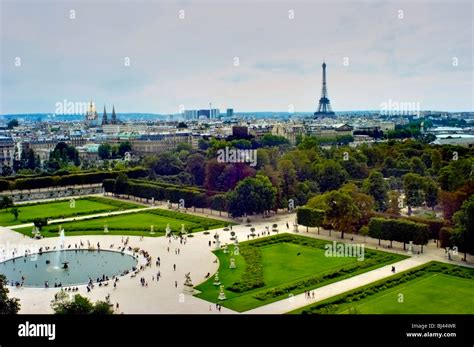 Paris, France - Overview of Tuileries Garden, "Jardin des Tuileries ...