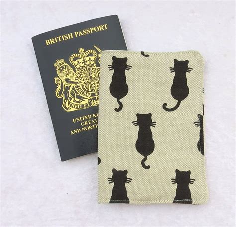 Passport sleeve, cat, passport cover, travel - Folksy