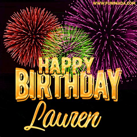 Wishing You A Happy Birthday, Lauren! Best fireworks GIF animated ...