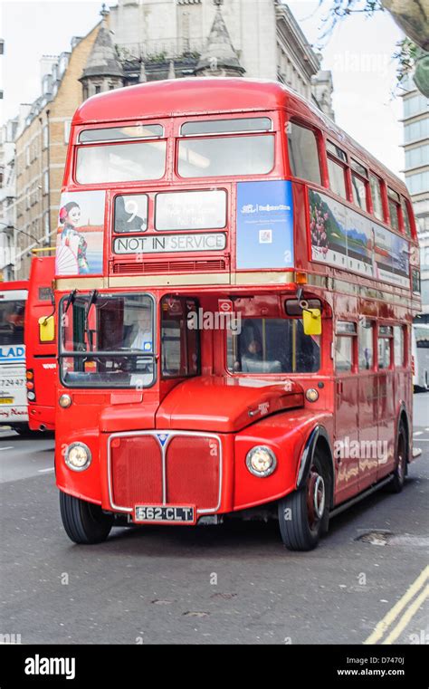 Old London Bus Route Master not in service used for private functions ...