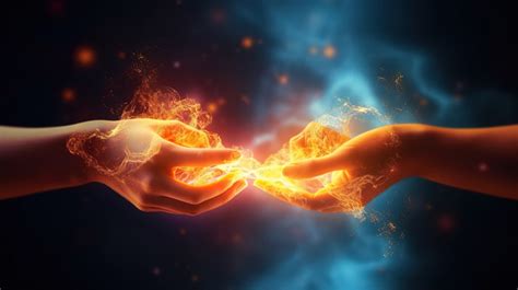 Couples Holding Hands Flickering Flames Of Togetherness 3d Render A ...