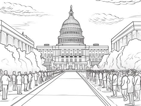 Inauguration Day Coloring Sheet - Coloring Page