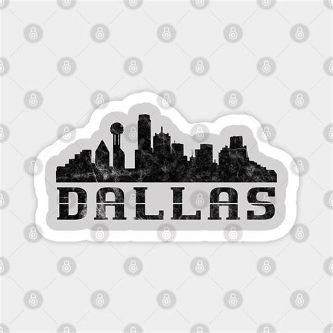 Dallas Skyline Silhouette - Dallas - Magnet | TeePublic