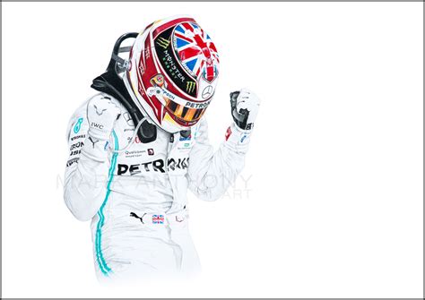 Lewis Hamilton Silverstone 2019 - British Grand Prix Celebration Art Print