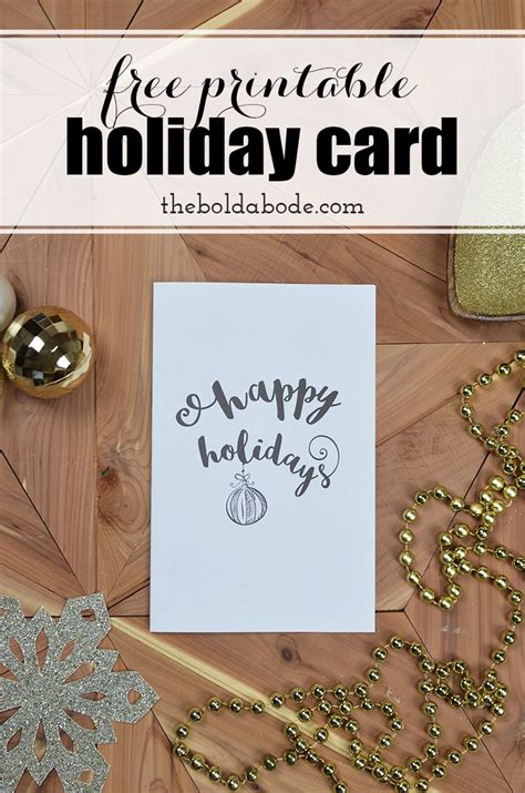 Printing the Holidays: Free Printable Holiday Greeting Card