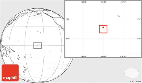 Political Location Map of Jarvis Island, blank outside