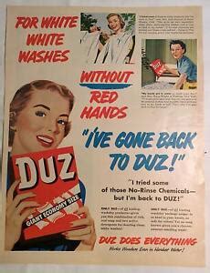 Vintage Original Print Ad 1950's Duz Laundry Soap PA-314 | eBay