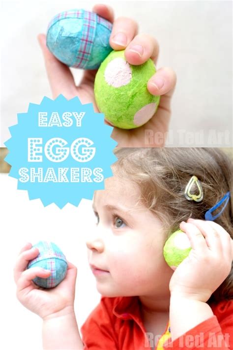 Easy Egg Shakers - Red Ted Art - Kids Crafts - Easy Musical Instruments for Preschool