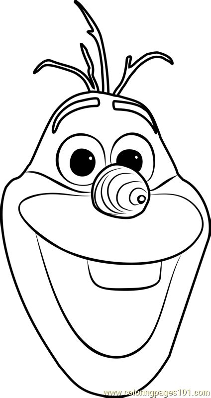 Olaf Face Coloring Page Coloring Pages