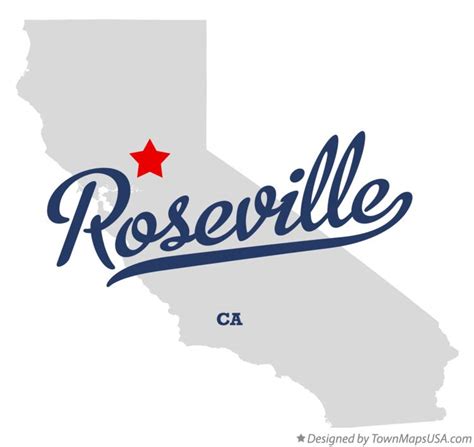 Map of Roseville, CA, California