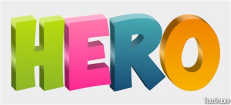 Hero | Text Effect Generator | TextStudio