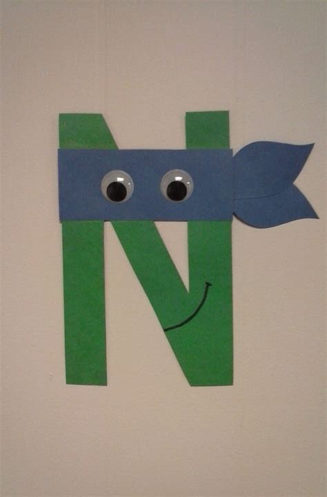 Preschool letter N // N is for Ninja Turtle | Preschool letter crafts, Letter n crafts, Letter a ...