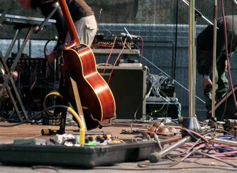 Guitar on a Concert Stage | Copyright-free photo (by M. Vorel) | LibreShot