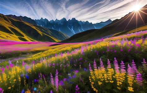 Valley of Flower AI Art Wallpaper, HD Artist 4K Wallpapers, Images and Background - Wallpapers Den