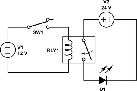 Relé con interruptor de 12V y carga de 24V - Electronica