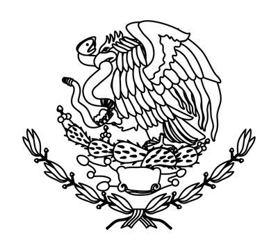 Image Result For Mexican Flag Eagle Printable Simbolos Patrios De Mexico, Escudo De Mexico ...