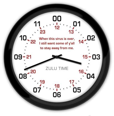 FUNNY 24 Hour Zulu Time WALL CLOCK - Military UTC GMT Universal - GREAT GIFT | eBay