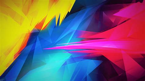 HD wallpaper: abstract, blue, yellow, red, pink, purple, orange, colorful | Wallpaper Flare