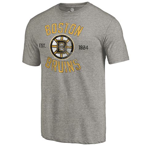 Men's Boston Bruins Fanatics Branded Heathered Gray Heritage - Tri ...