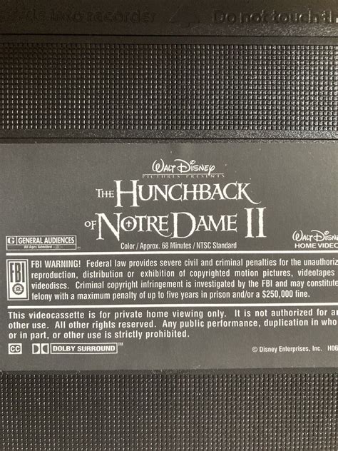 Walt Disney’s The Hunchback of Notre Dame 1996 VHS & The Hunchback II 2002 VHS | eBay